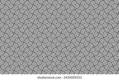 Monochrome Abstract Vector Zen Pattern Design. Vector EPS 10