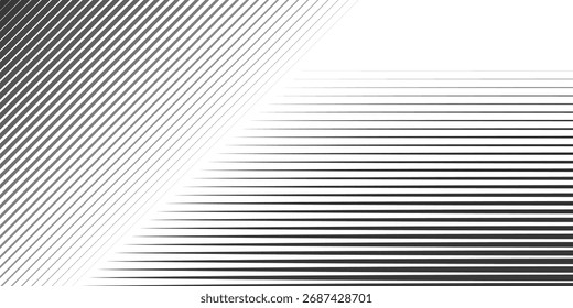 Fondo ondulado abstracto monocromo de la línea. Textura lisa en blanco y negro degradado para Anuncio moderno, póster, presentación o Plantilla de diseño mínima.