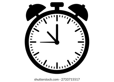 monochrome alarm clock with striking visual representation of time