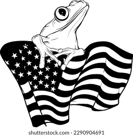 Monochrome American flag isolated vector illustration design