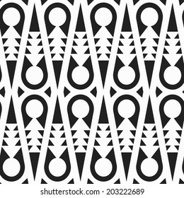 monochrome ancient triangle seamless pattern