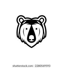 Monochrome animal emblem in vector format.