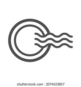 Monochrome approval rubber stamp ink icon vector flat illustration. Allow stamper abstract symbol rounded pattern isolated on white. Certified quality control or postmark verify circle simple logotype