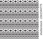 Monochrome Argyle fair isle seamless pattern design for knitwear, fashion textile, graphics