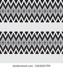 Monochrome Argyle fair isle seamless pattern design for knitwear, fashion textile, graphics