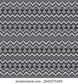 Monochrome Argyle fair isle seamless pattern design for knitwear, fashion textile, graphics