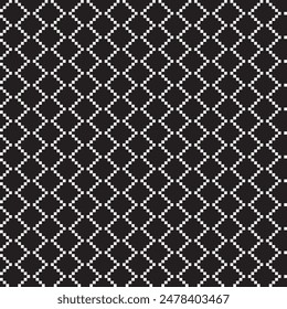 Monochrome Argyle fair isle seamless pattern design for knitwear, fashion textile, graphics