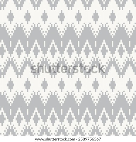 Monochrome Argyle fair isle seamless pattern design for knitwear, fashion textile, graphics