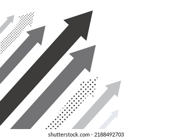 Monochrome arrow background rising to the right