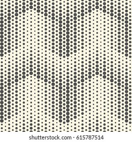 Monochrome Arrow Background. Seamless Halftone Pattern. Vector Graphic Design