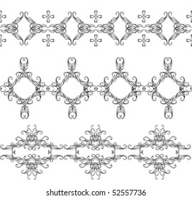 monochrome, author, artistic, interwoven, imitating the Celtic ornaments on a white background.