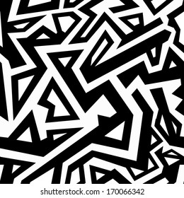 monochrome aztec seamless pattern