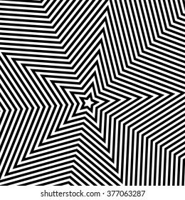 Monochrome background with 5 point star shape