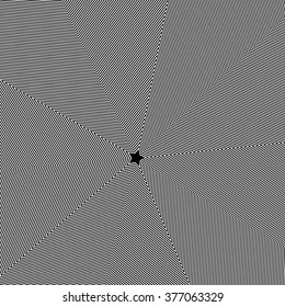 Monochrome background with 5 point star shape