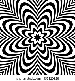 Monochrome background: Abstract bursting, radial, radiating pattern. 