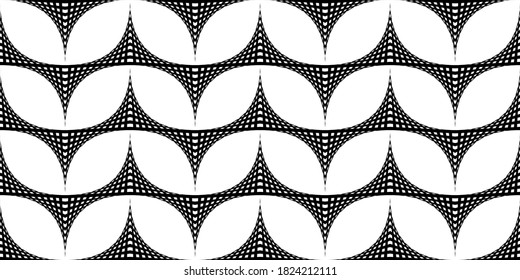 Fondo monocromo. Ilustración de vector geométrico abstracta. Forma ocular. Orejas de maíz. Celda deformada.
