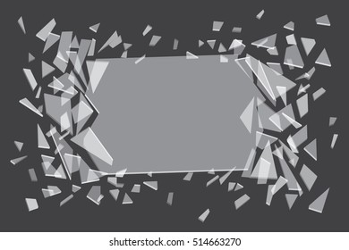 Monochrome background.
Abstract shape banner explosion.
