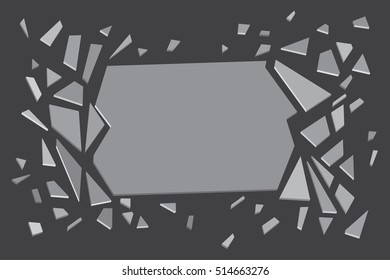 Monochrome background.
Abstract shape banner explosion.
