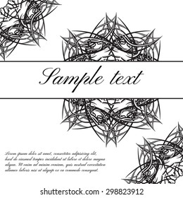 Monochrome background. Blac abstract elements on white background. Vector illustrations.