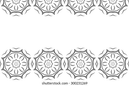 Monochrome background. Black abstract elements on white background. Vector illustrations.