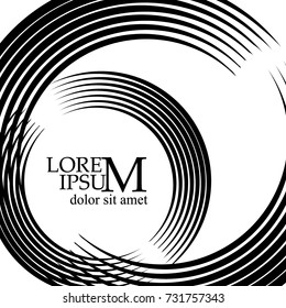 Monochrome background with circles. Vector