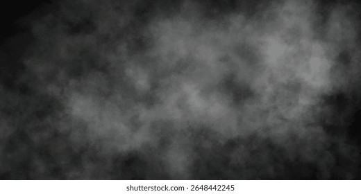 Monochrome Background with Cloudy Mist and Vapor Swirls

