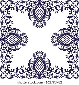 Monochrome background with floral elements