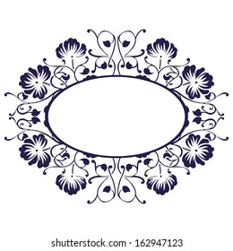 Monochrome background with floral elements