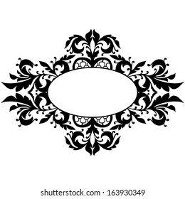 Monochrome background with floral elements