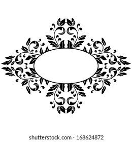 Monochrome background with floral elements
