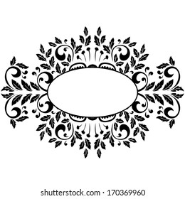 Monochrome background with floral elements