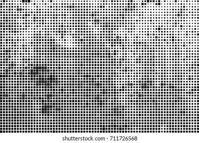 Monochrome background. Grunge halftone. Abstract texture for print and design. Black and white ink spots in the form of a pattern