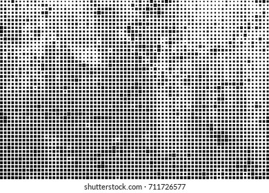 Monochrome background. Grunge halftone. Abstract texture for print and design. Black and white ink spots in the form of a pattern