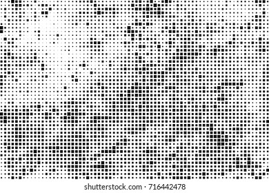 Monochrome background. Grunge halftone. Abstract texture for print and design. Black and white ink spots in the form of a pattern