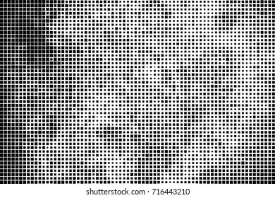 Monochrome background. Grunge halftone. Abstract texture for print and design. Black and white ink spots in the form of a pattern