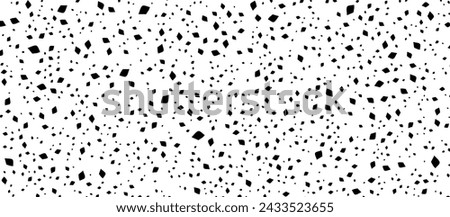 Monochrome background with irregular, chaotic rhombuses,  Random halftone. Pointillism style. Abstract geometric texture seamless pattern. [[stock_photo]] © 