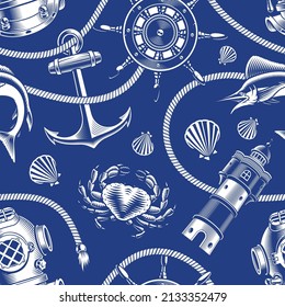 Monochrome background on the marine theme