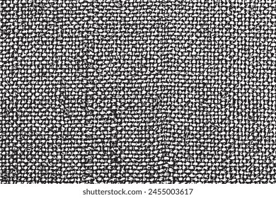  Monochrome background of rough canvas. Distressed texture of weaving fabric.