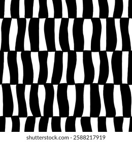 Monochrome background. Seamless undulatory print. Abstract pattern with wavy element.