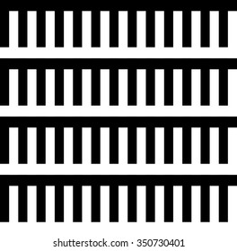 Monochrome background with serrated like pattern. Abstract vector art.