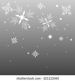 monochrome background with snowflakes vector illustration