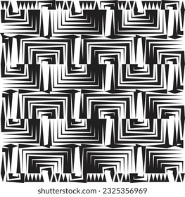 monochrome background with square and circle pattern vector design, technology theme, dimensional dotted flow in perspective, big data, nanotechnology.