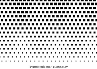 Monochrome background with squares. Design element. Futuristic panel. Digital gradient Geometric pattern. Vector illustration
