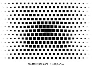 Monochrome background with squares. Design element. Futuristic panel. Digital gradient Geometric pattern. Vector illustration