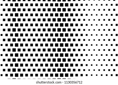 Monochrome background with squares. Design element. Futuristic panel. Digital gradient Geometric pattern. Vector illustration