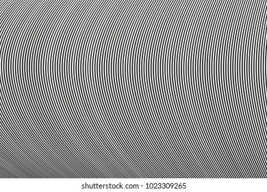 monochrome background thin curved lines. wave pattern wallpaper design concept for web and print. vector stripes