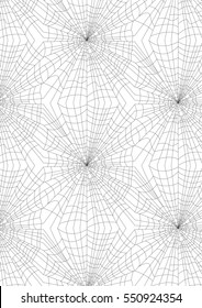 Fundo monocromático com a ilustração do vetor da aranha da teia.