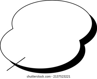 It is a monochrome monochrome balloon separately. I made it with a square (1: 1) size artboard with main line painting.