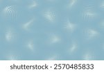Monochrome banner with half tone effect. Blue dot pattern. Wavy gradation frame. Anime curve backdrop. Duotone fade gradient. Halftone pop art background. Cartoon print. Vector illustration
