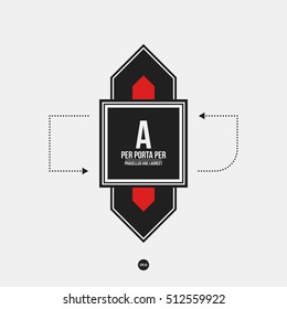 Monochrome banner template in strict style. Useful for presentations and web design.